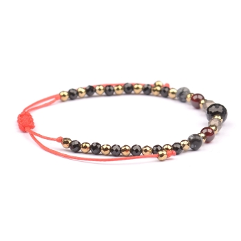 Bransoletka celebrytka TURMALIN + znak zodiaku SKORPION zodiak